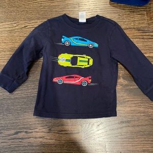 2T Gymboree dark blue car shirt